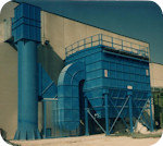 Dust collector from synthetic marble production
