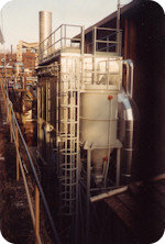 Fume cleaning plant from fuel oil boiler