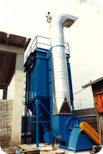 Dust collector from locomotives cleaning